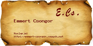 Emmert Csongor névjegykártya